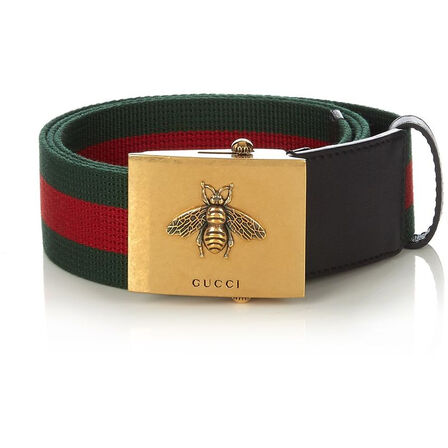 古驰(Gucci) 蜜蜂扣帆布皮带 图片色 欧码85
