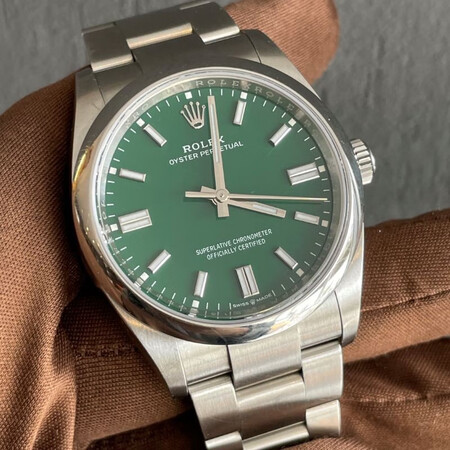 二手95新劳力士rolex蚝式恒动系列126000绿盘自动机械男表女表36mm