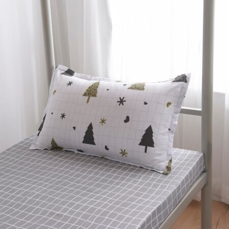 波丝米亚家纺  活性枕套 信封式枕头套46x72cm 圣诞节 枕套一只