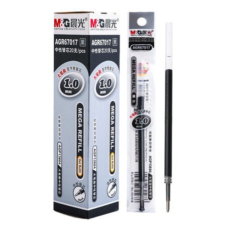 晨光 AGR67017 中性笔芯 1.0mm 黑色 20支/盒 2盒/组（单位：组）