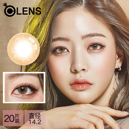 美瞳日抛20片/30片彩色隐形眼镜混血大小直径男女自然棕色/灰色/金色