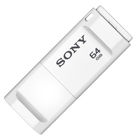 索尼sony64gbu盘usb31精致系列车载u盘白色读速110mbs独立防尘盖设计