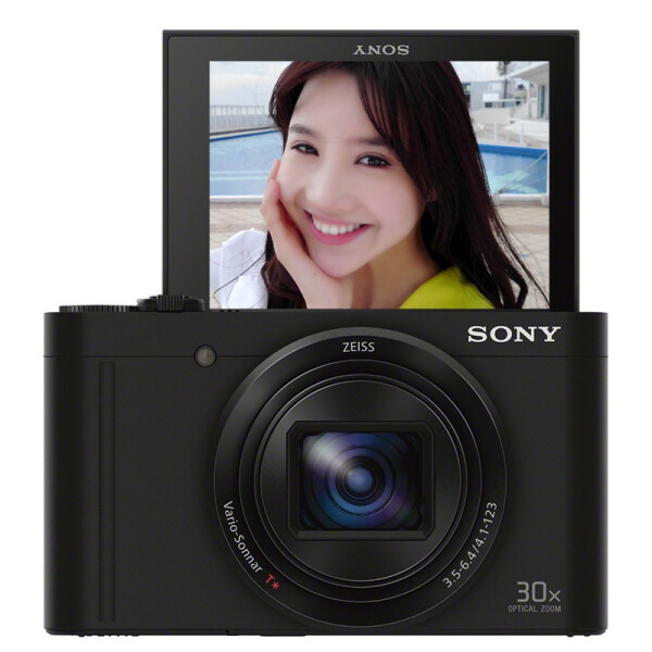 索尼（SONY） DSC-WX500 便携数码相机/照相机/卡片机 黑色（约1820万有效像素? 30倍光学变焦 支持Wi-Fi ）