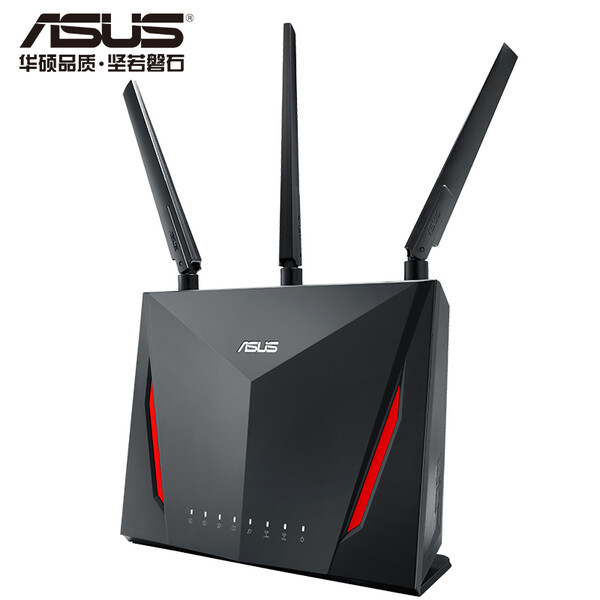 华硕（ASUS）RT-AC86U 游戏路由 2900M双频全千兆低辐射/智能无线游戏路由器/MU-MIMO吃鸡路由/支持AiMesh