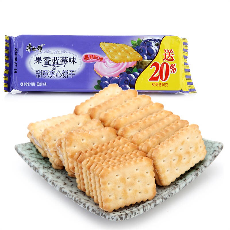 康师傅甜酥果香蓝莓80g
