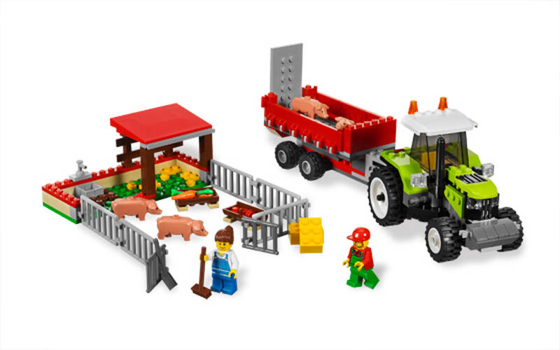乐高lego 7684 城市系列 养猪场和拖拉机