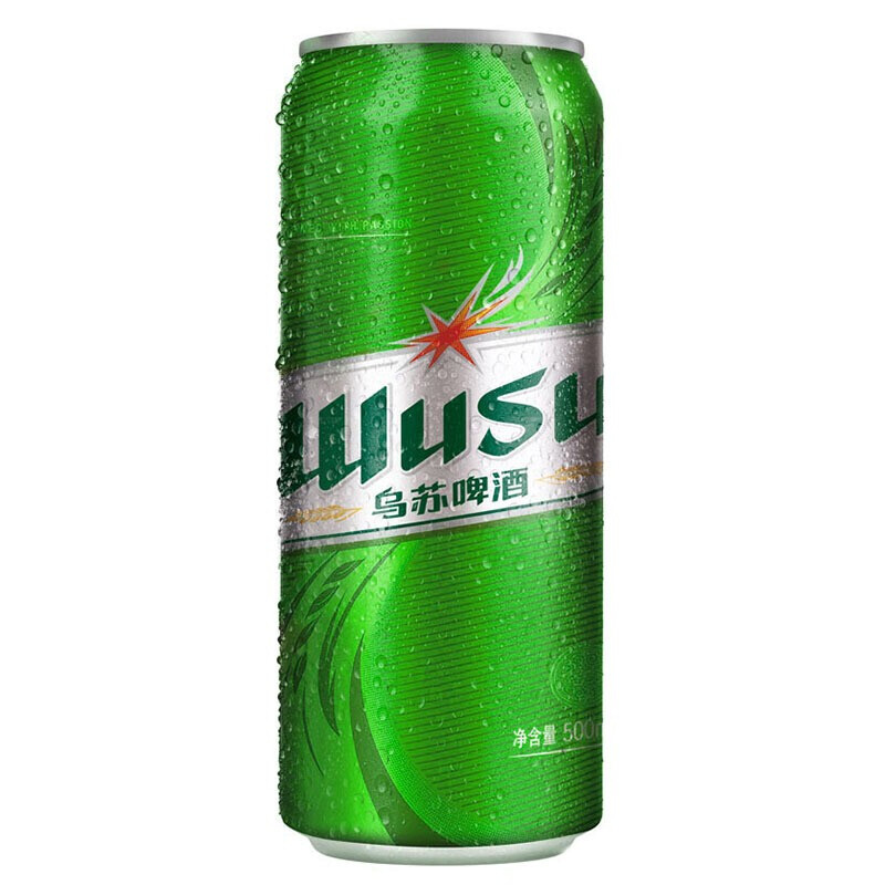 乌苏啤酒wusu绿乌易拉罐500ml12罐整箱4件