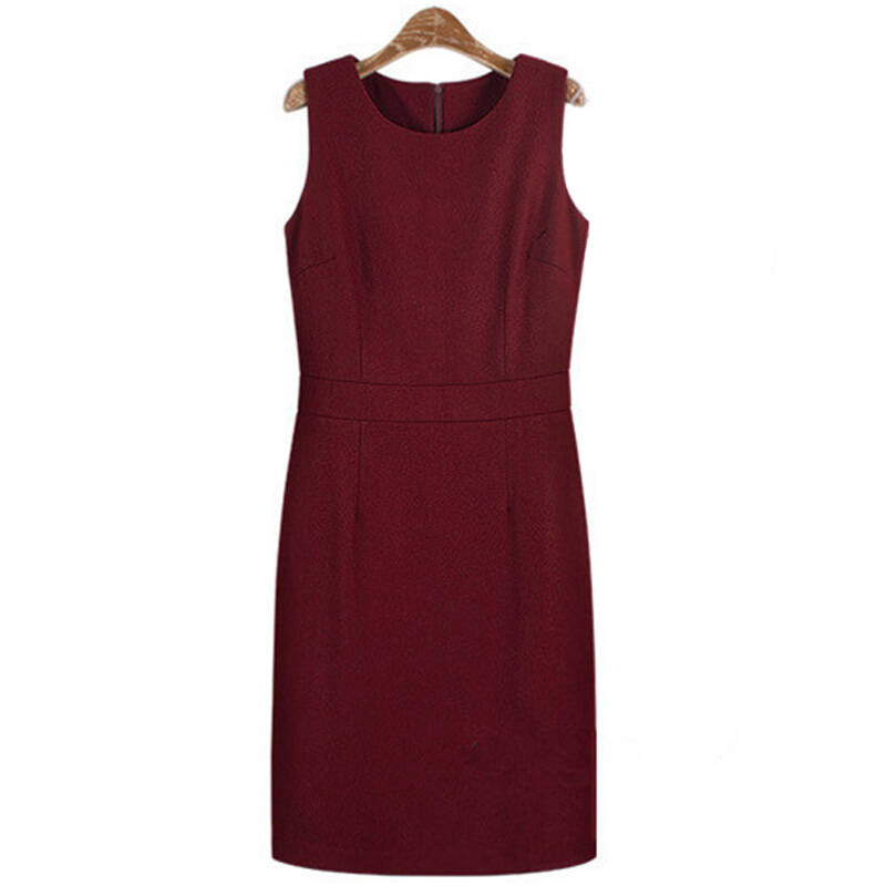 2014无袖毛呢背心裙秋冬款女士修身羊毛呢连