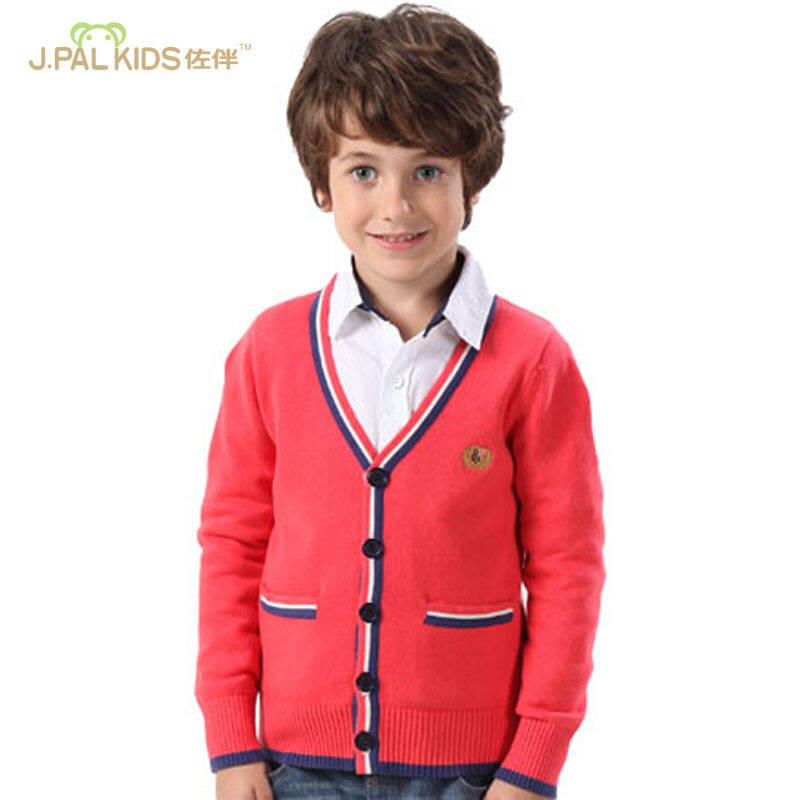 朵拉米拉秋季新款中大童男童毛衣全棉<em>开衫</em> 儿