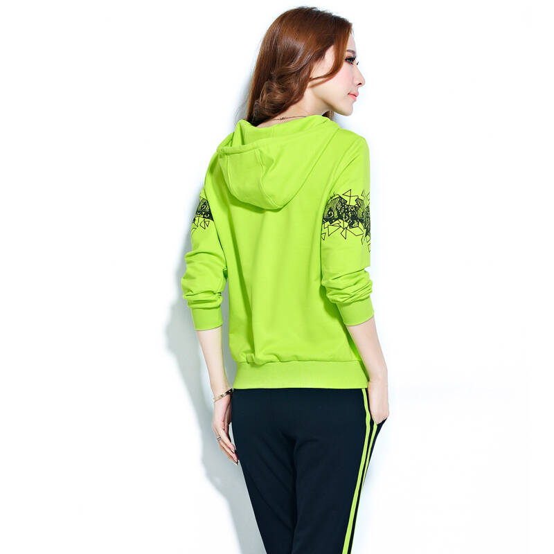 Z&Z运动套装 女款春秋开衫连帽修身运动服套