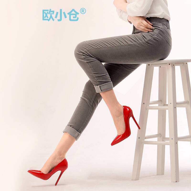 欧小仓 灯芯绒裤女 小脚裤修身显瘦铅笔裤 女裤