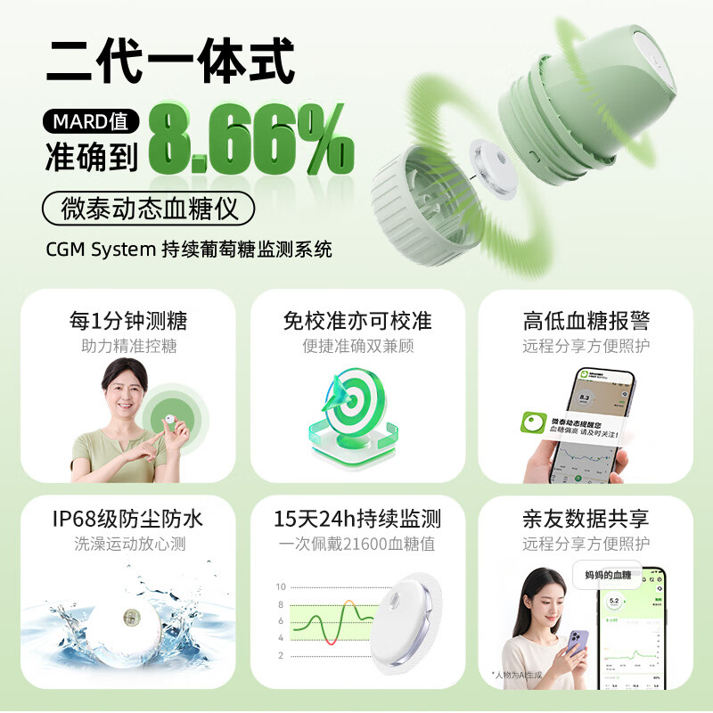 微泰GX-01S 1盒动态血糖仪图片