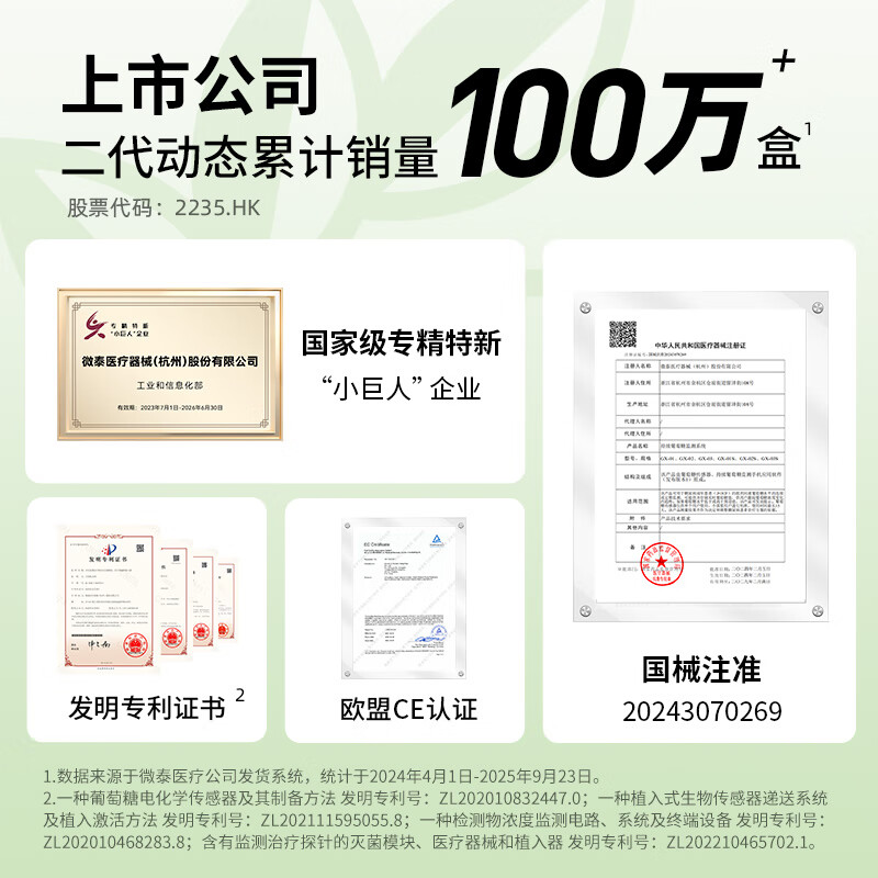 微泰GX-01S 1盒动态血糖仪图片