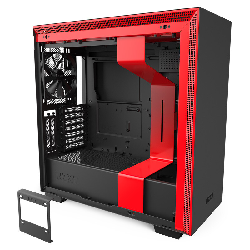 恩杰nzxt h710i 黑红 diy中塔atx机箱