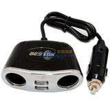 BESTEK MRS152 ����1ת2��ҹ��˫USB�ӿڳ��ص�Դ������/���ص�Դת������12V/24V�����á�150W���ʣ�