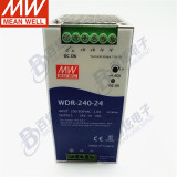 明纬（MEANWELL） 明纬单相380V输入WDR-240-24 240W24V10A薄型导轨电源