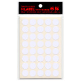 米标（HLABEL） 彩色不干胶圆形标签贴纸 色标分类标记标识贴自粘性16mm 12色可选 白色377