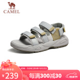 骆驼（CAMEL）轻量透气回弹缓震时尚运动休闲凉鞋男士 G14M074663 灰绿 43 