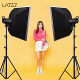 徕兹（LATZZ）LZ200W摄影灯直播补光灯常亮灯专业直播间打光影棚套装 200W柔光箱双灯套装