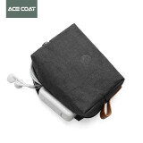 ACE COAT数码配件收纳包化妆包杂物包小收纳包超轻巧 纸黑(M号)