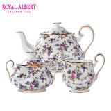ROYAL ALBERT 英国皇家阿尔伯特骨瓷茶具壶糖奶宫廷风复古欧式下午茶三件套 英式印花