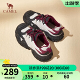 骆驼（CAMEL）女鞋新款老爹鞋女徒步鞋运动鞋登山鞋跑步丑萌鞋 L23A245132米/黑/酒红 38