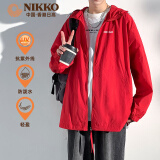 日高（NIKKO）户外轻薄防晒衣男款夏季 机能范防晒服女皮肤风衣 徒步登山外套 7777红色 XL