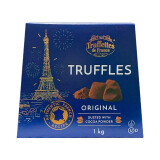 乔慕（Truffles）进口原味松露形巧克力代可可脂咖啡味太妃味多种口味送礼盒情人节 经典蓝色原味大自然 盒装 1kg 临期