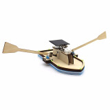 千水星 趣味划桨船模型1号 太阳能带桨船 创客培训手工拼装科技小制作船模型玩具DIY材料包 1套