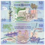 大洋洲-全新UNC 库克群岛纸币 1992年版 色彩鲜艳版 外国钱币收藏 50元 P-10 单张