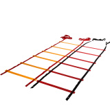 新款跳格梯 足球训练绳梯 跳格梯 敏捷梯 软梯训练梯 步伐训练梯 送包卡扣设计 15米30节送包