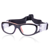 VOLOCOVER 专业少年儿童篮球足球运动眼镜可配近视简约镜框防撞运动护目镜 黑色框平光片 配防雾近视片