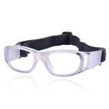 VOLOCOVER 专业少年儿童篮球足球运动眼镜可配近视简约镜框防撞运动护目镜 白色框平光片 配防雾近视片