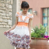 ���ٵ� 2012���¿�������������ľ����װ�������������ȹ1806 �ۺ�ɫ XXL