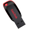 闪迪(SanDisk)128GB USB2.0 U盘 CZ50酷刃 黑红色 时尚设计 安全加密软件