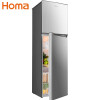 奥马(Homa) 170升 双门小冰箱 小型家用租房办公节能宿舍二人用电冰箱双开门 PS6环保内胆 银色 BCD-170K