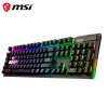 微星（MSI）GK80 机械键盘 Cherry银轴 有线 电竞游戏键盘 104键 RGB键盘 吃鸡键盘 黑色 樱桃轴