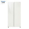 松下（Panasonic）570升玻璃面板对开 变频风冷无霜 双循环制冷 暗藏门把设计 珍珠白NR-W56MD1-XW