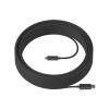 罗技(Logitech) 25米强化线 USB3.1线缆 兼容USB 2.0、3.0、3.1 和 3.2/适用于 CC4000e、CC4900e、Tp100