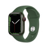Apple Watch Series 7 智能手表GPS + 蜂窝款41 毫米绿色铝金属表壳苜蓿草色运动型表带 电话运动手表S7