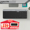 罗技（Logitech） K580 多设备键盘 无线蓝牙全尺寸办公键盘 ipad手机平板电脑键盘 黑色