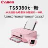 佳能（Canon）TS5380t-粉红 彩色喷墨多功能照片复印扫描打印三合一无线家用一体机自动双面A4