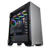 Tt（Thermaltake）Premium A500 TG 银色 机箱水冷电脑主机（全铝外壳/钢化玻璃/支持ATX主板/支持360水冷）