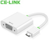 CE-LINK Mini HDMI转VGA线 高清转换器带音频接口 迷你转接头 笔记本平板显示器投影仪连接线 白色 2182