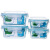 贝特阿斯（BestHA)耐热玻璃保鲜盒四件套（400ml*2+800ml*2) 冰箱 微波炉适用饭盒RL4-01