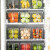 家の物语（KATEI STORY）日本大容量冰箱收纳盒食品级厨房保鲜盒冷冻水果盒鸡蛋密封储物盒 内带沥水托盘*6个装（5L透明绿）