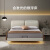 京东京造真皮床 纳帕牛皮氛围感应灯可调头枕 主卧双人床1.8米×2米BL07