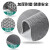 柯瑞柯林（CreClean）PVC镂空防滑垫 门口入户S形塑料地毯浴室卫生间地垫 宽1.8m*长1m*5mm加厚加密款 灰色 SGR5.0M