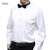 BKQU2023红歌演唱比赛男士立领大合唱演出礼服衬衣伴郎团兄弟套装白色 白色长袖折皱衬衫 41