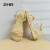 ZHR女鞋夏季波西米亚气质凉鞋时尚细带轻便坡跟女鞋 BL138 浅黄 35
